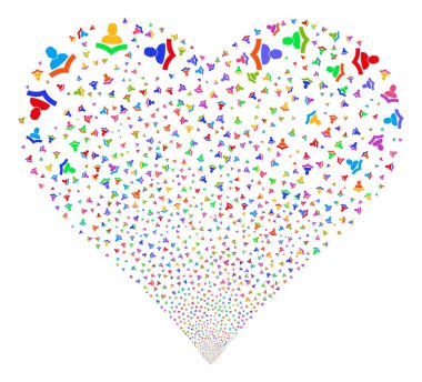 Okuyucu havai fişek kalp