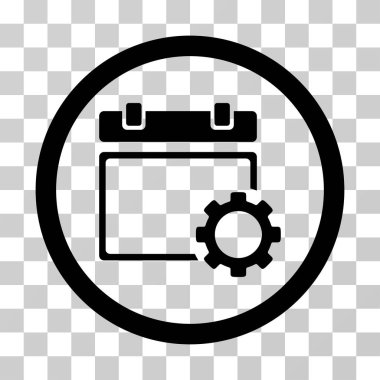 Takvim Seçenekleri yuvarlak vektör simgesi