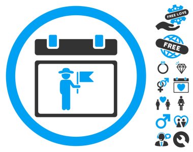 Ulusal tatil gün aşk Bonus simgesiyle yuvarlak