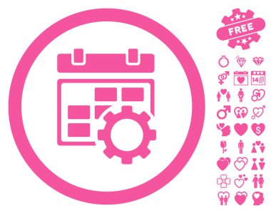 Takvim ayarları simgesi Bonus Dating ile yuvarlak