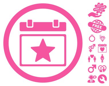 Favoriler gün aşk Bonus simgesiyle yuvarlak