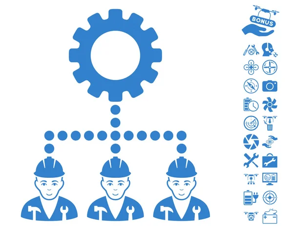 Servis personeli simgesi hava dron araçları Bonus ile