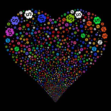 Mali Ayarlar dişli havai fişek kalp