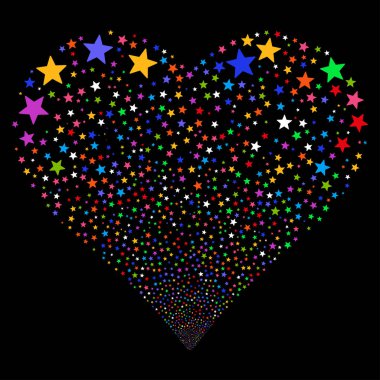 Havai fişek yıldızı havai fişek kalp