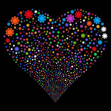 Dişli havai fişek kalp