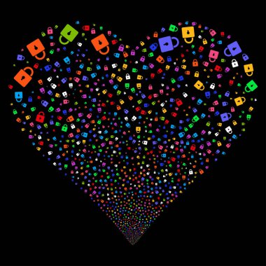 Kilit havai fişek kalp