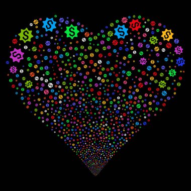 Para ödülü havai fişek kalp