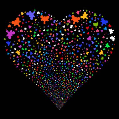 Eklenti havai fişek kalp