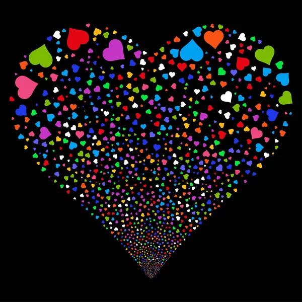 Heart Fireworks Heart — Stock Vector