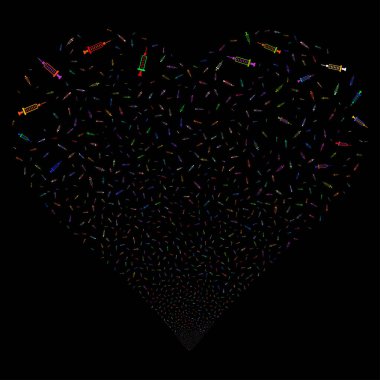 Şırınga havai fişek kalp