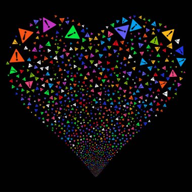 Uyarı havai fişek kalp