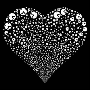 Saat havai fişek kalp