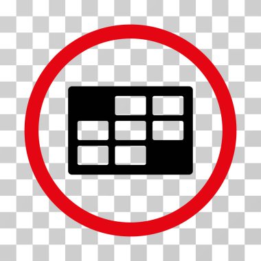 Takvim tablosu yuvarlatılmış vektör simgesi