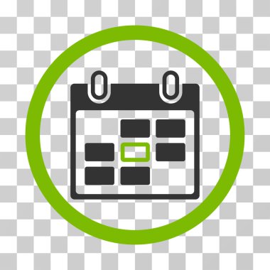 Takvim gün yuvarlak vektör simgesi