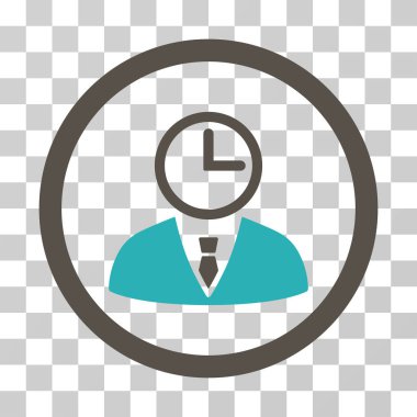 Zaman Yöneticisi yuvarlak vektör simgesi