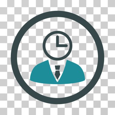 Zaman Yöneticisi yuvarlak vektör simgesi