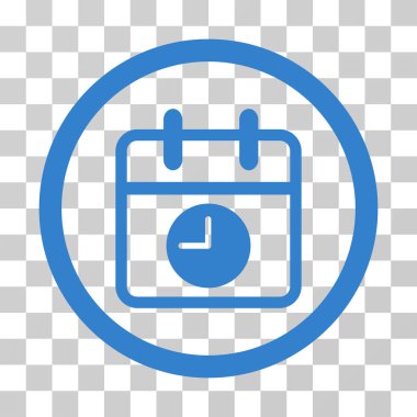 Tarih ve saat yuvarlak vektör simgesi