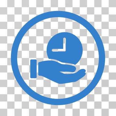 Zaman hizmeti yuvarlak vektör simgesi