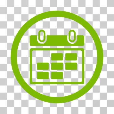 Ay takvimi yuvarlak vektör simgesi