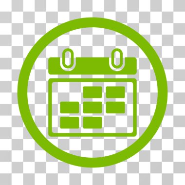 Ay takvimi yuvarlak vektör simgesi