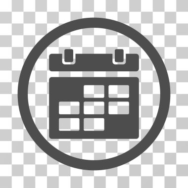 Takvim yuvarlak vektör simgesi