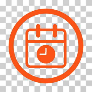 Tarih ve saat yuvarlak vektör simgesi