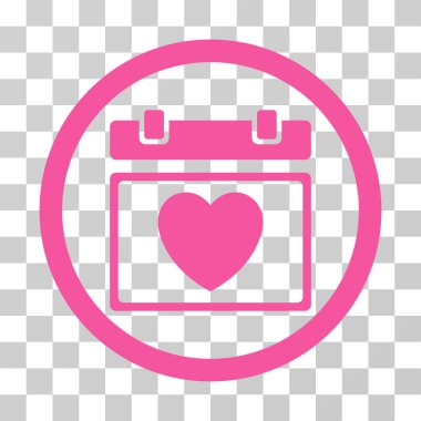 Güzel takvim tarihi vektör simge yuvarlak