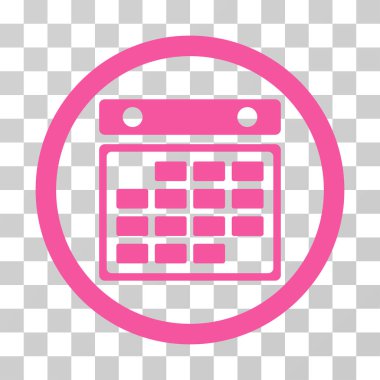 Ay takvimi yuvarlak vektör simgesi