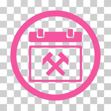 Çalışma takvimi gün vektör simge yuvarlak