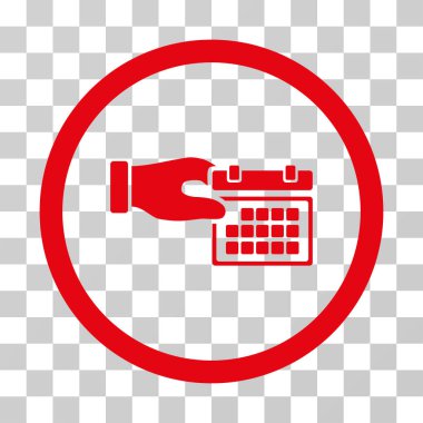 Takvim özellikleri yuvarlak vektör simgesi