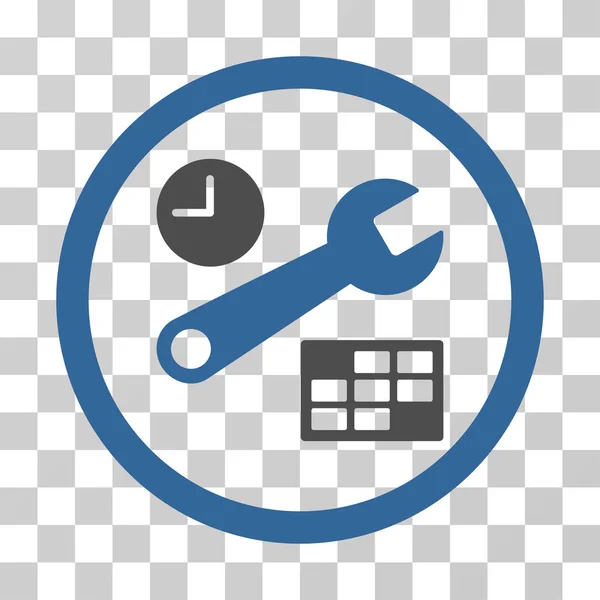 Configuración de fecha y hora redondeado icono del vector — Vector de stock