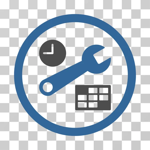 Date et heure Configuration arrondie vectorielle Icône — Image vectorielle