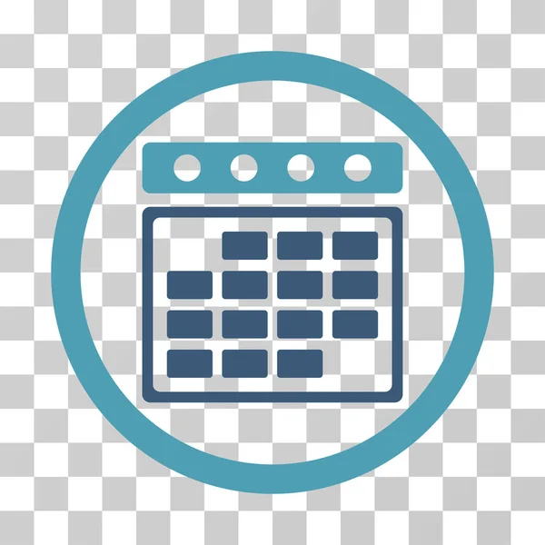 Month Calendar Rounded Vector Icon — Stock Vector