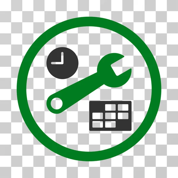 Date And Time Setup Rounded Vector Icon — Stock Vector