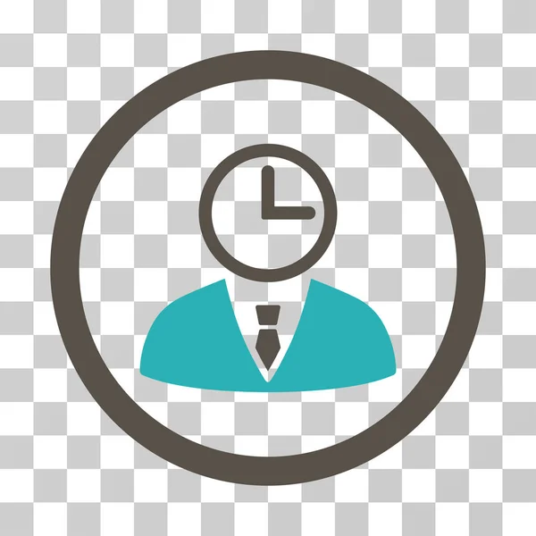 Gerenciador de Tempo Rounded Vector Icon — Vetor de Stock