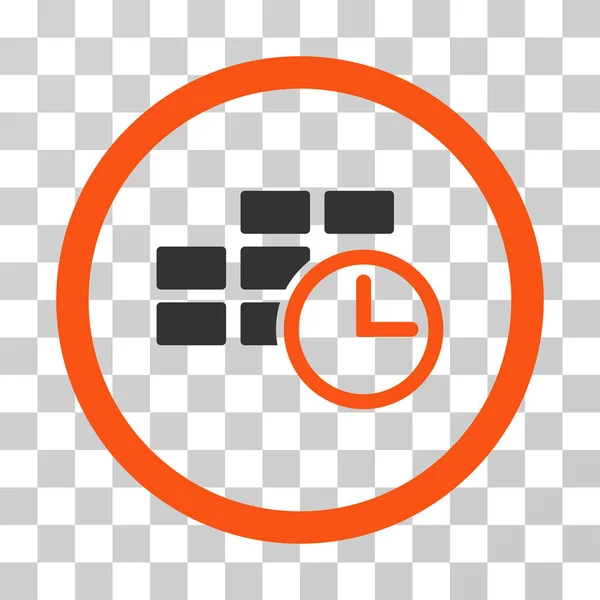 Time Table Rounded Vector Icon — Stock Vector