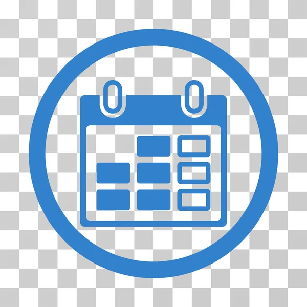 Calendar Week Rounded Vector Icon — Stock Vector