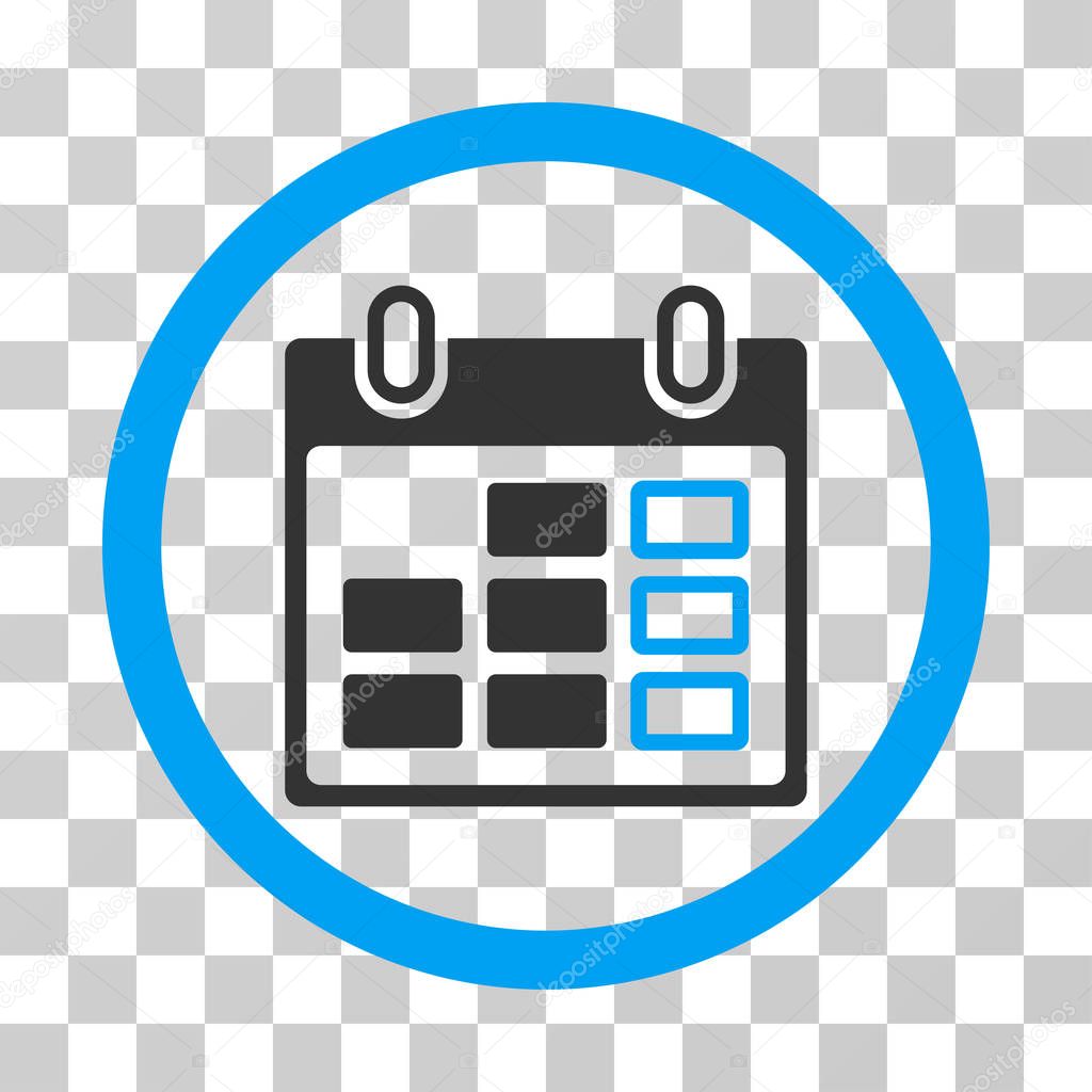 Calendar Week Rounded Vector Icon