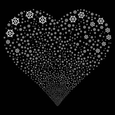 Tekne direksiyon havai fişek kalp