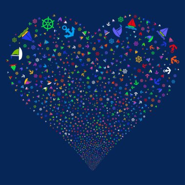 Tekne yelkenli Fireworks kalp