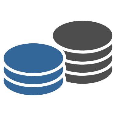 Sikkeler düz vektör simgesi