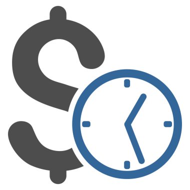 Doları kredi düz vektör simgesi