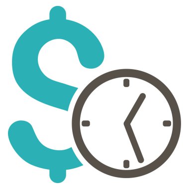 Doları kredi düz vektör simgesi