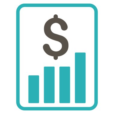 finansal rapor düz vektör simgesi