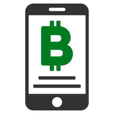 Baht mobil ödeme düz vektör simgesi