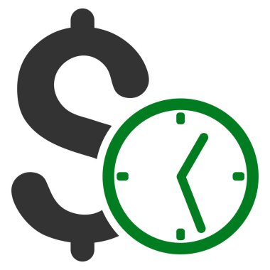 Doları kredi düz vektör simgesi