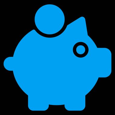 Piggy Bank Düz Vektör Simgesi