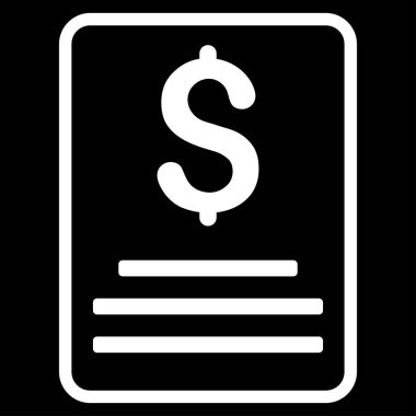 Fatura bütçe düz vektör simgesi