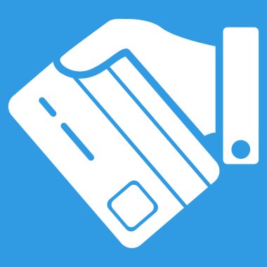 Kartı ödeme düz vektör simgesi