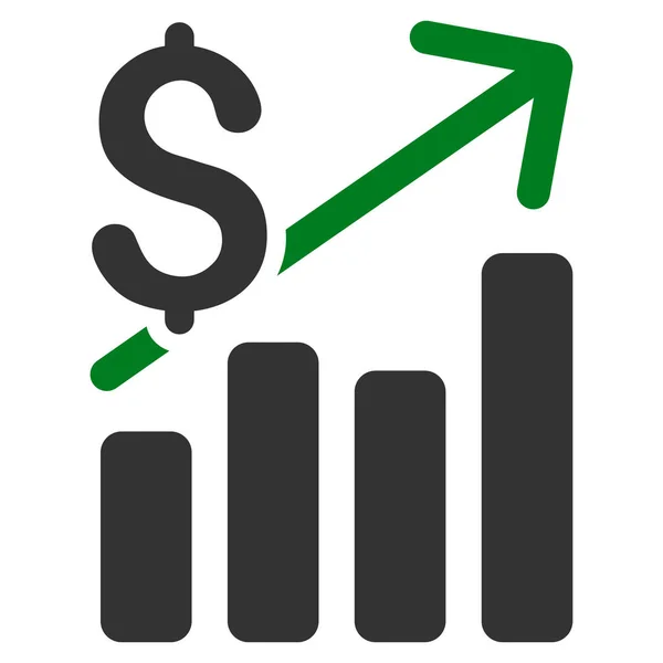Grafico finanziario Icona vettoriale piatta — Vettoriale Stock